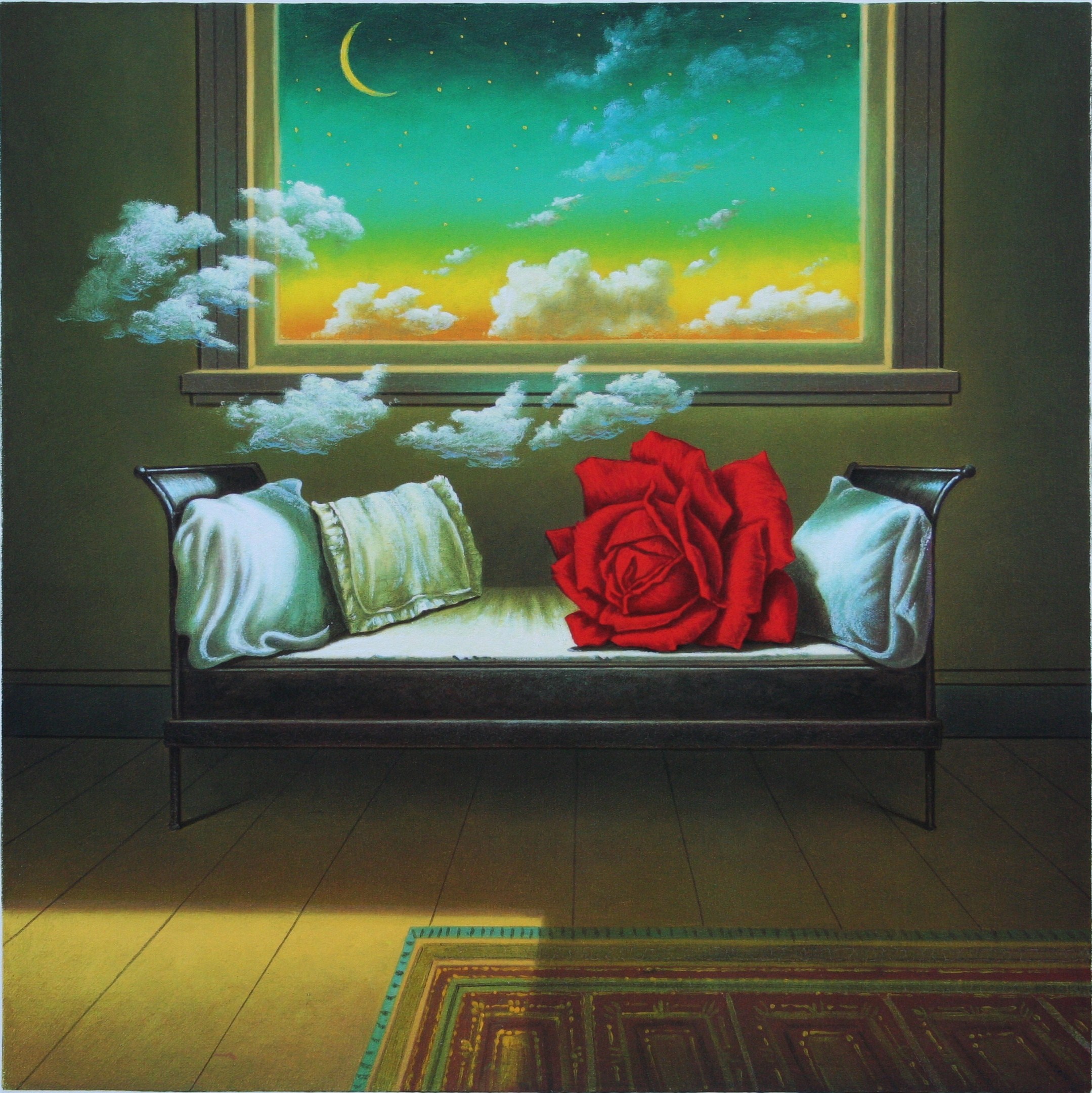 antonio nunziante serigrafia 70x65 notturno d'amore